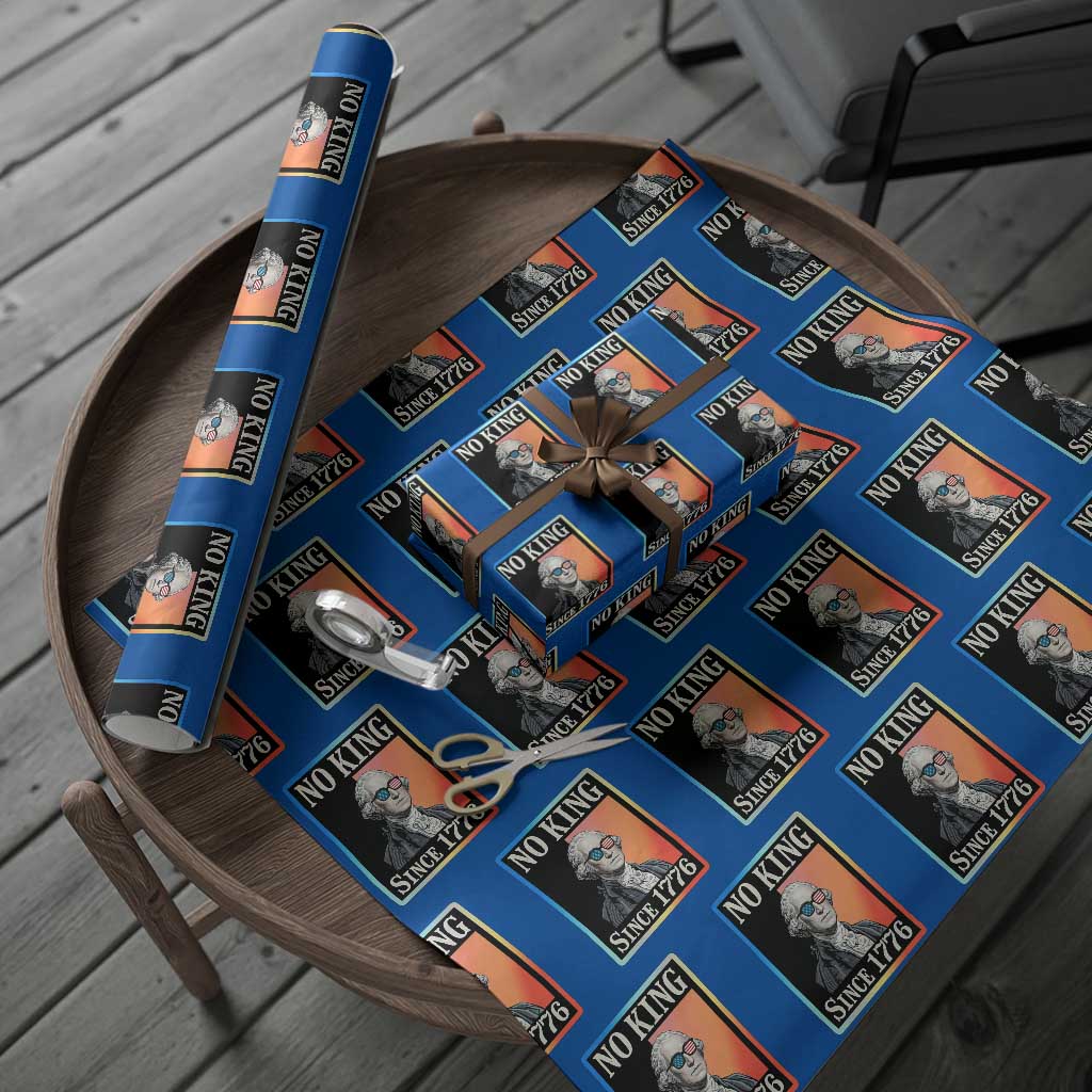 George Washington No Kings Since 1776 Wrapping Paper Roll Funny Political Meme Gift - Wonder Print Shop
