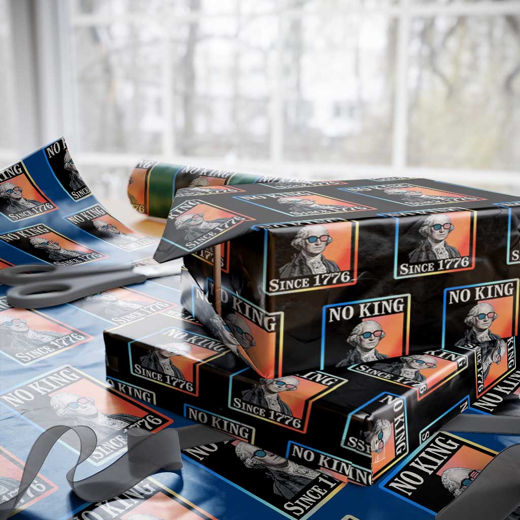 George Washington No Kings Since 1776 Wrapping Paper Roll Funny Political Meme Gift - Wonder Print Shop
