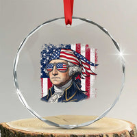 George Washington Patriotic Crystal Glass Ornament USA 250th Anniversary