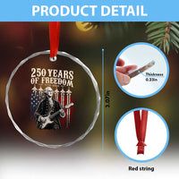 George Washington Playing Guitar 250 Years of Freedom Crystal Glass Ornament