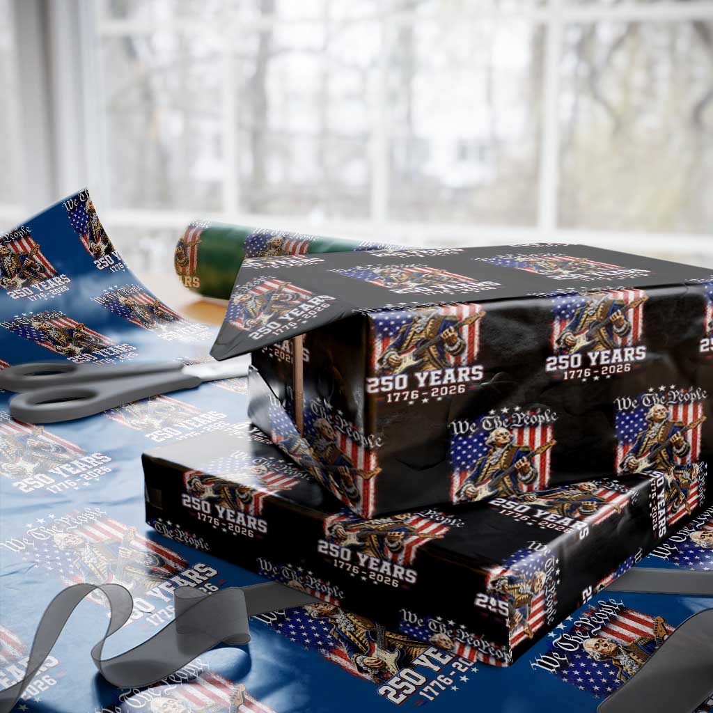 George Washington Playing Guitar 250th Anniversary USA Wrapping Paper Roll We The People 250 Years 1776 2026