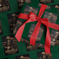 George Washington Playing Guitar USA 250th Anniversary Vintage 4th of July Wrapping Paper Roll
