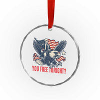 George Washington Rides Bald Eagle Crystal Glass Ornament You Free Tonight Patriotic 4th of July - Wonder Print Shop