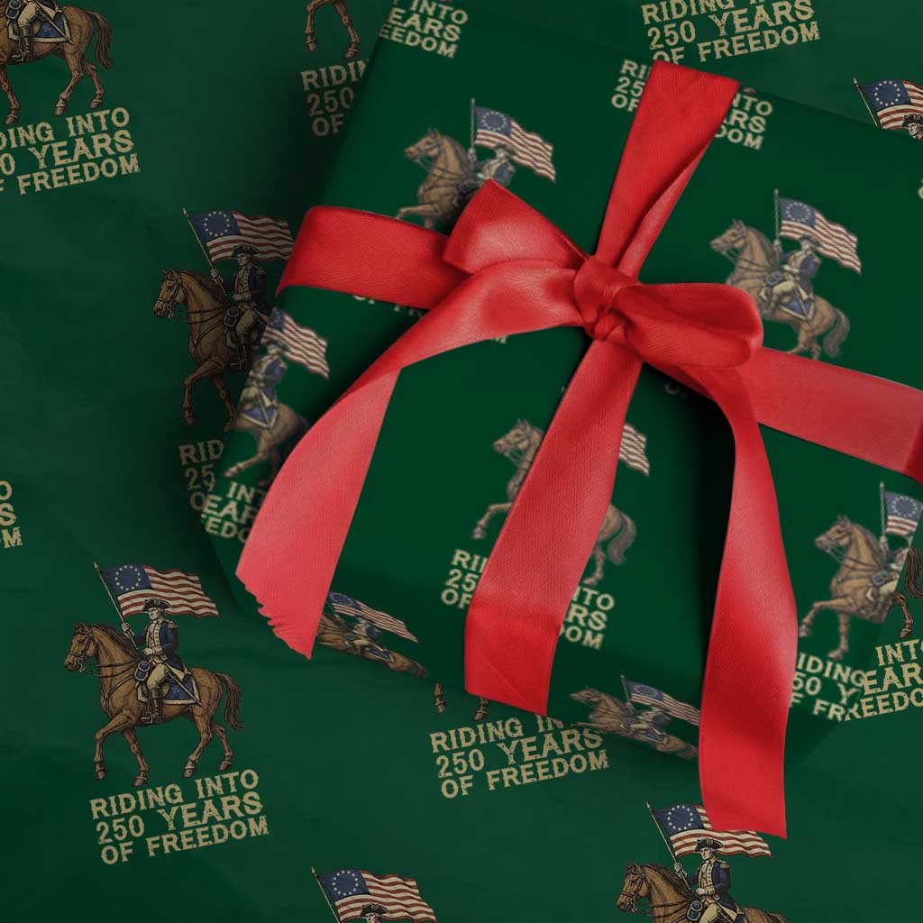 George Washington Wrapping Paper Roll Riding Into 250 Years Of Freedom