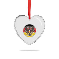 German Eagle Beer Lover Heart Crystal Glass Ornament Vintage Bavarian Oktoberfest Beer