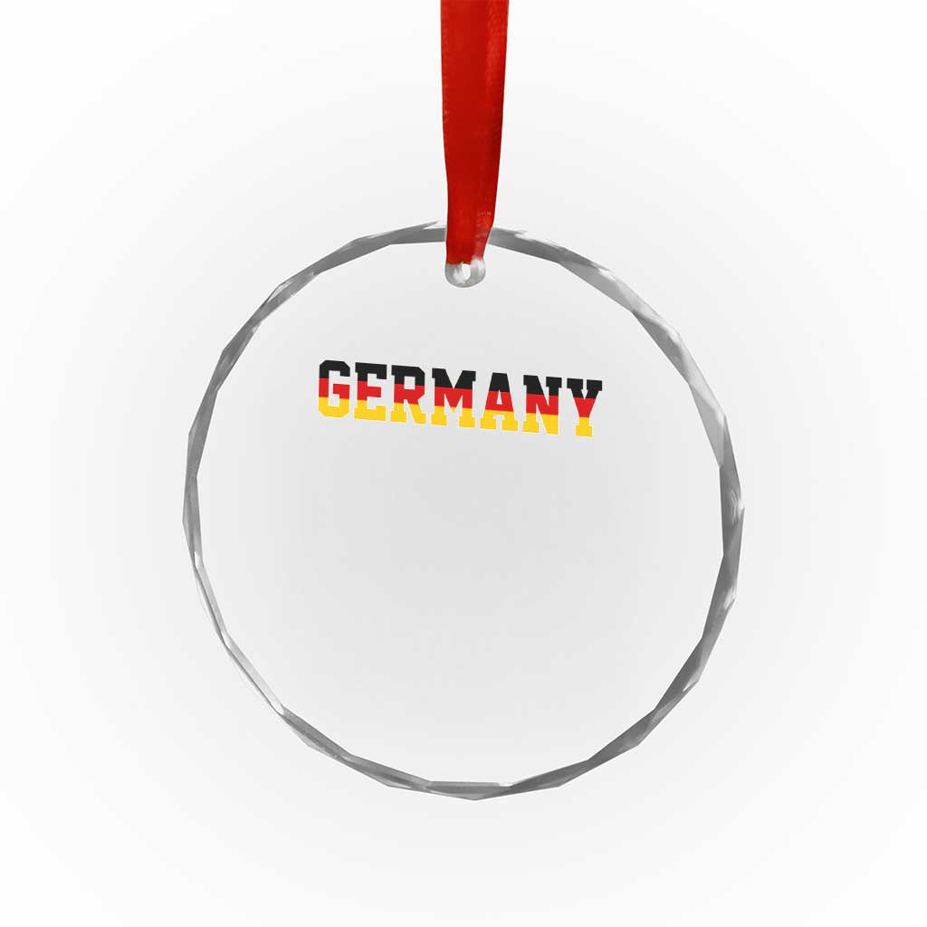 Germany Deutschland German Flag Crystal Glass Ornament