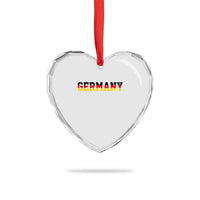 Germany Deutschland German Flag Heart Crystal Glass Ornament