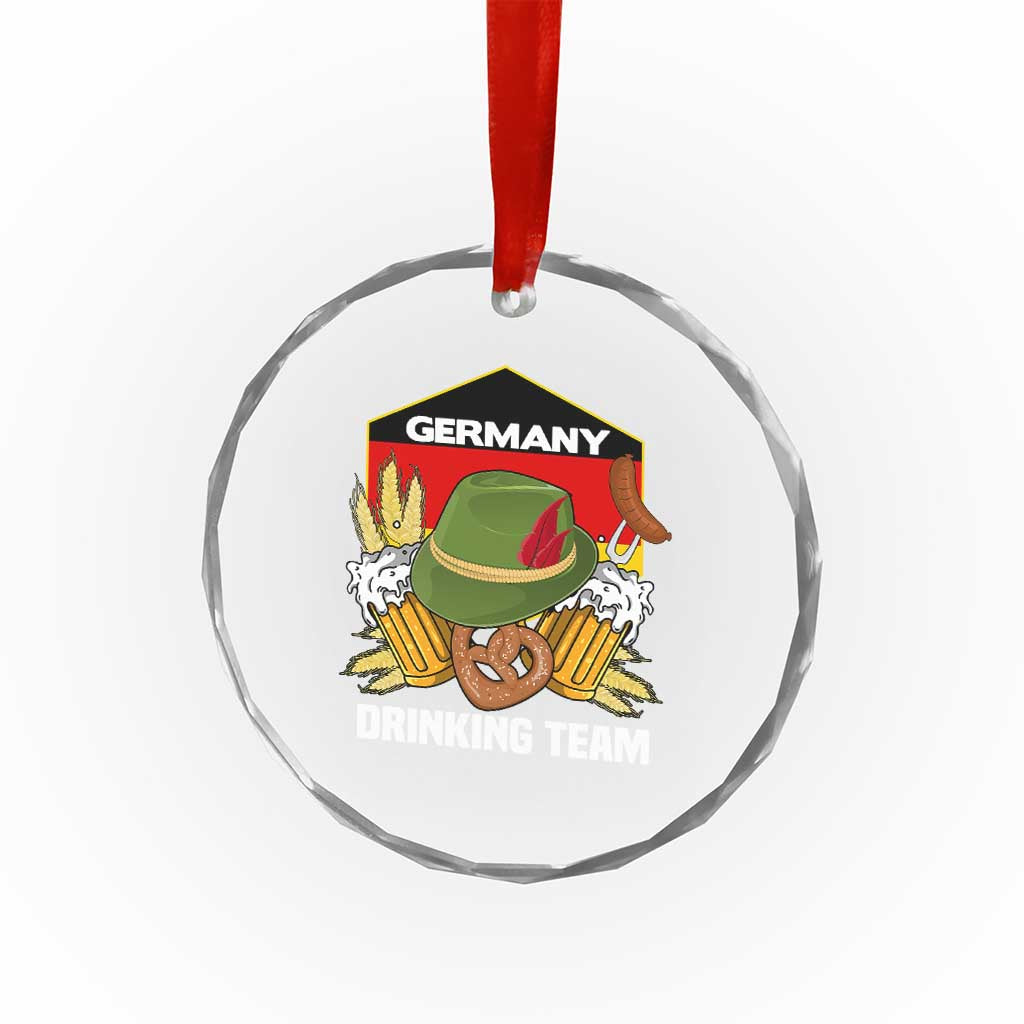 Germany Drinking Team Crystal Glass Ornament Germany Beer Festivals Oktoberfest Alpine hat Barley - Wonder Print Shop