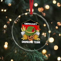 Germany Drinking Team Crystal Glass Ornament Germany Beer Festivals Oktoberfest Alpine hat Barley - Wonder Print Shop