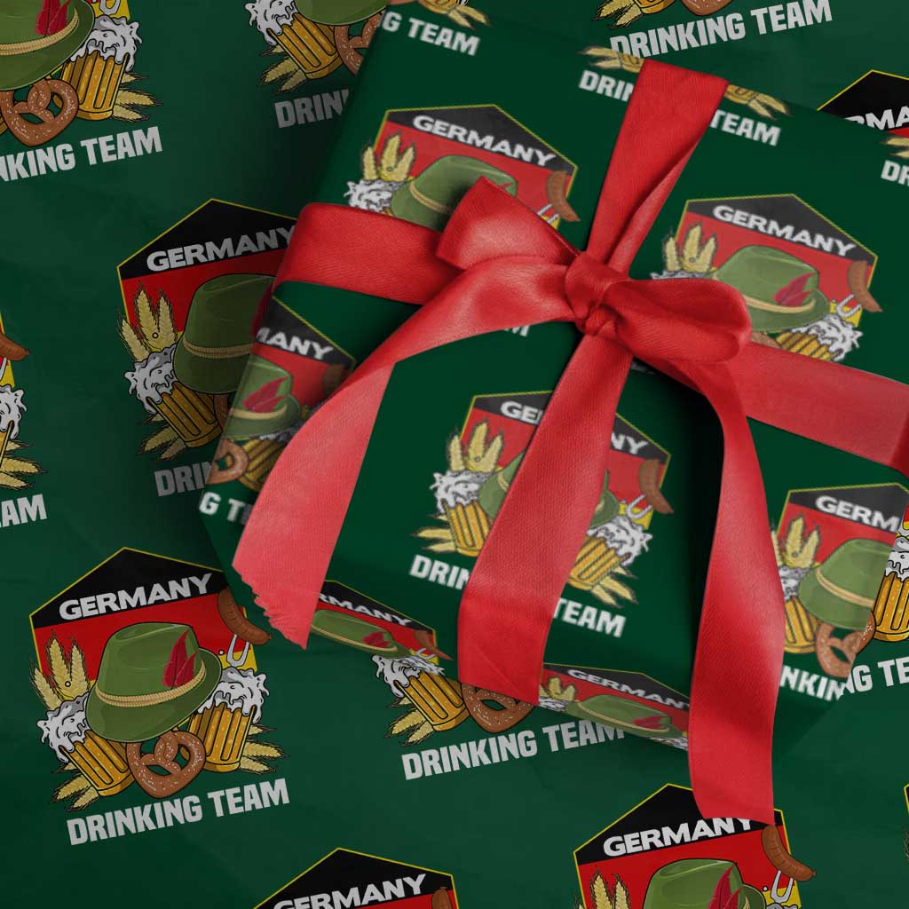 Germany Drinking Team Wrapping Paper Roll Germany Beer Festivals Oktoberfest Alpine hat Barley - Wonder Print Shop