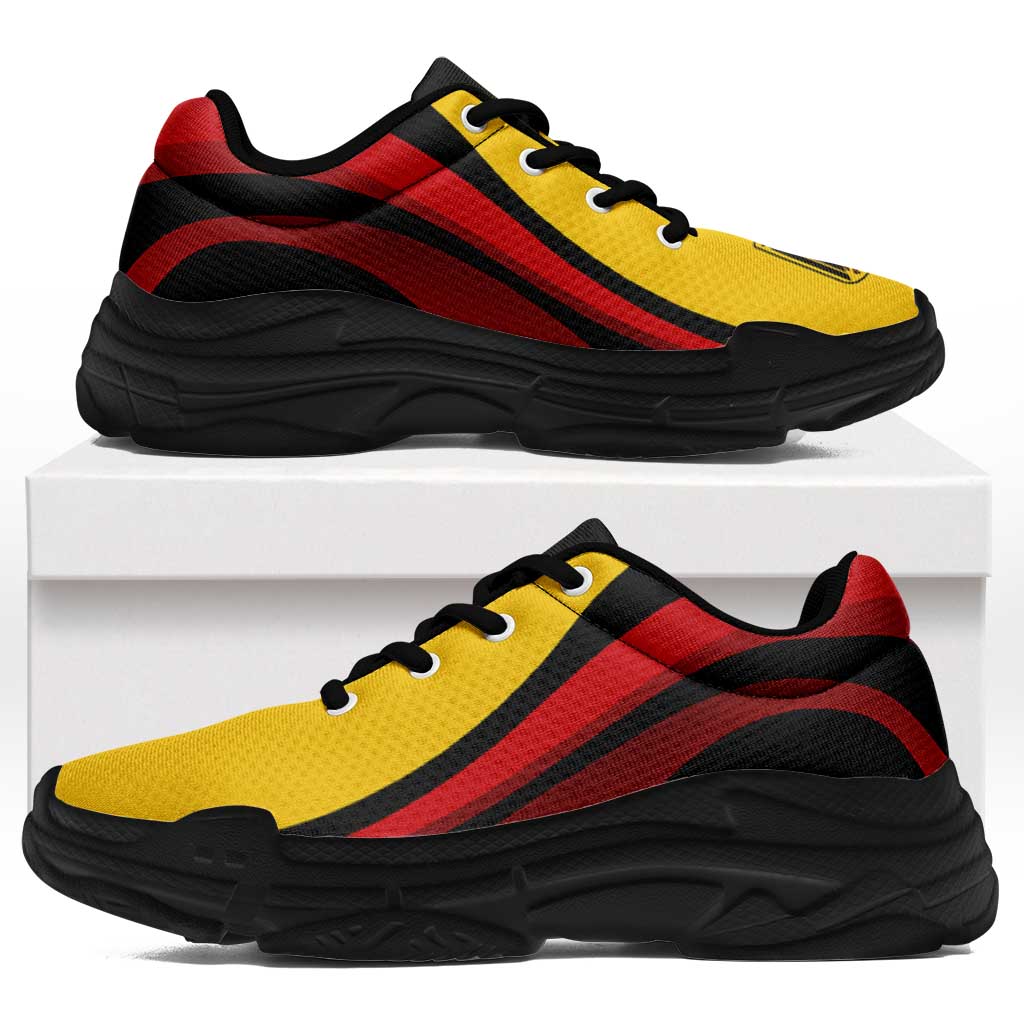 Germany Football Chunky Sneakers Flag-Inspired Curve Style