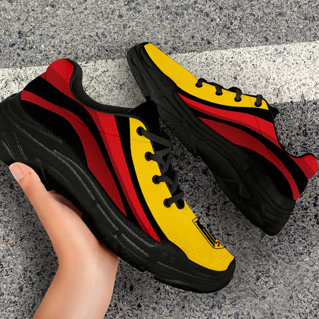 Germany Football Chunky Sneakers Flag-Inspired Curve Style
