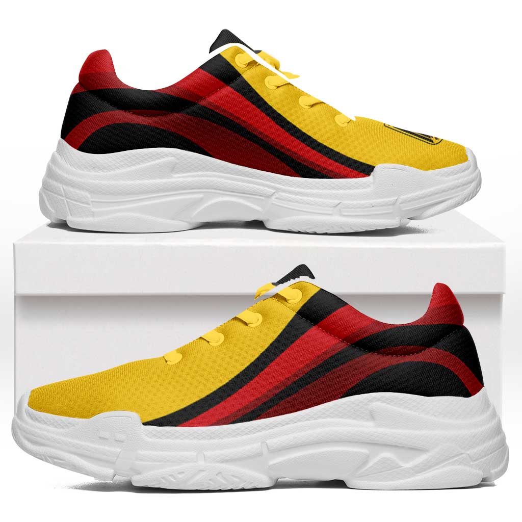 Germany Football Chunky Sneakers Flag-Inspired Curve Style
