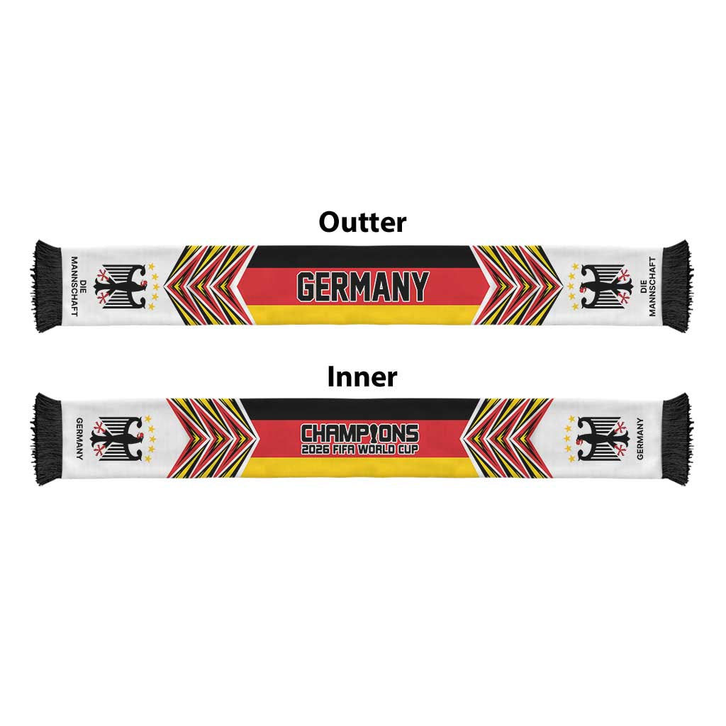 Germany Football Nations 2026 Soccer Scarf Sporty Pattern