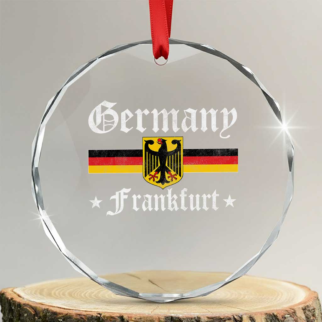 Germany Frankfurt Crystal Glass Ornament Retro Vintage German Flag Tourist Souvenir Gift TS10