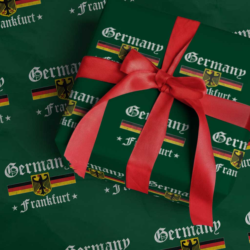 Germany Frankfurt Wrapping Paper Roll Retro Vintage German Flag Tourist Souvenir Gift - Wonder Print Shop