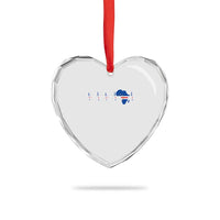 Germany Heartbeat EKG Deutschland Flag Map Heart Crystal Glass Ornament