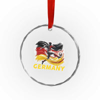 Germany Soccer Fan Crystal Glass Ornament German Football Flag Game Day Supporter