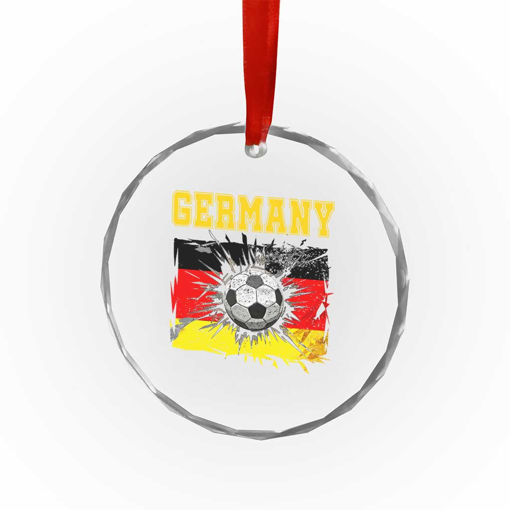 Germany Soccer Fan Crystal Glass Ornament German Football Game Day Supporter