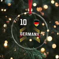 Germany Soccer Sports Graphic Number 10 Jersey Style Crystal Glass Ornament Proud German Football Fans Game Day Pride