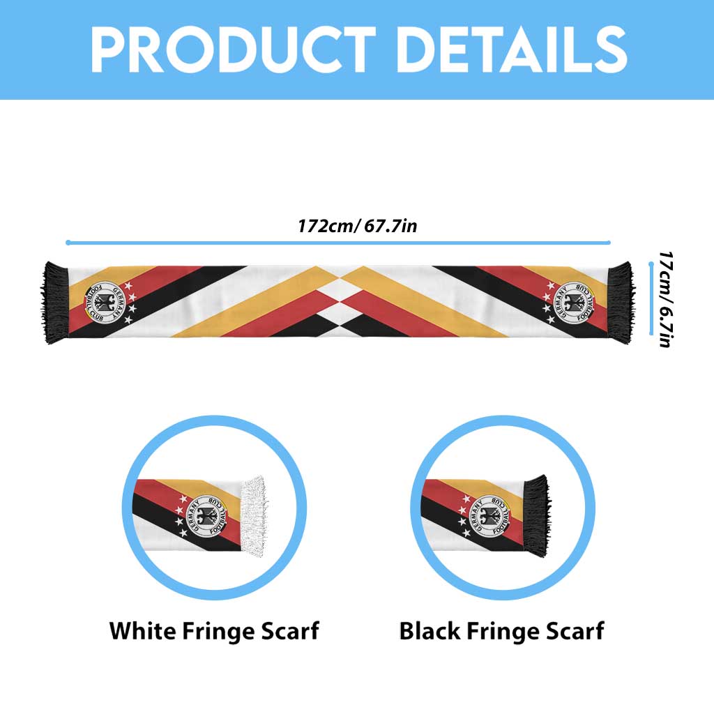 Germany World Football 2026 Soccer Scarf German Eagles Tricolor Chevron Edition