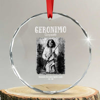 Geronimo Apache Leader American Indian History Crystal Glass Ornament