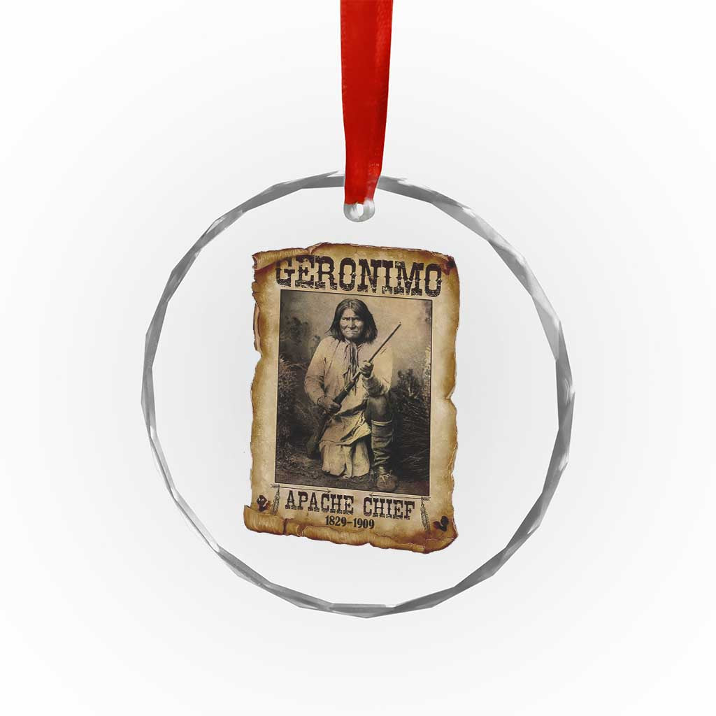 Geronimo Crystal Glass Ornament Vintage Apache Warrior Native American - Wonder Print Shop