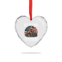 Get In Loser We Are Crossing The Delaware Heart Crystal Glass Ornament Funny George Washington 4th Of July