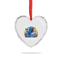 Get In Loser We're Doing God's Will Heart Crystal Glass Ornament Funny Christian Bible