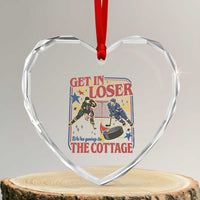 Get In Loser We’re Going To The Cottage Heart Crystal Glass Ornament Hockey Romance LGBT Retro Summer Road Trip