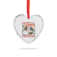 Get In Loser We’re Going To The Cottage Heart Crystal Glass Ornament Hockey Romance LGBT Retro Summer Road Trip