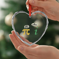 Get Real Be Rational Pi Math Teacher Geek Sarcastic Heart Crystal Glass Ornament