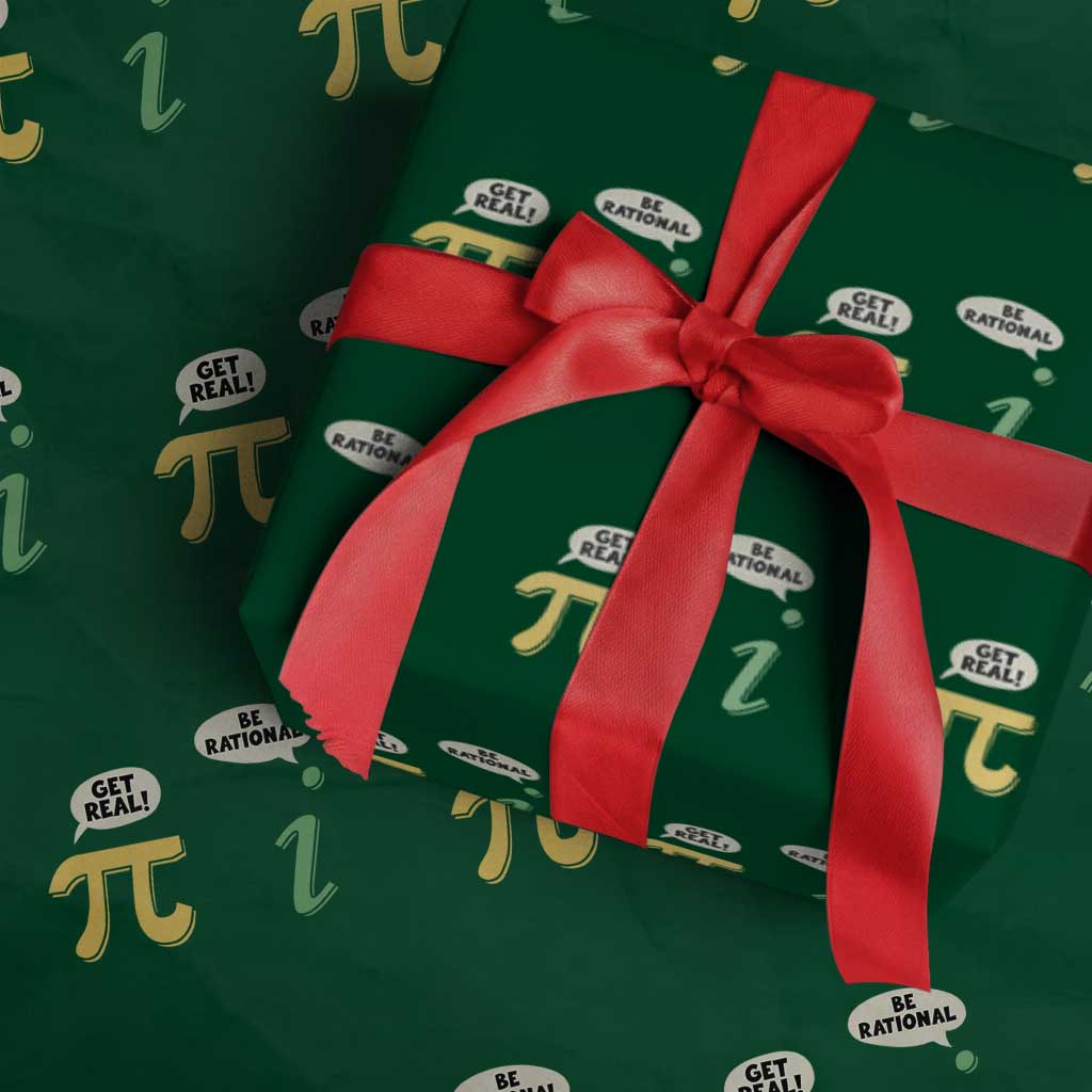Get Real Be Rational Pi Math Teacher Geek Sarcastic Wrapping Paper Roll