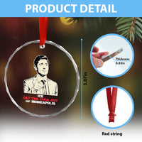 Get The F Out of Minneapolis Crystal Glass Ornament Mayor Jacob Saying Civil Resistance