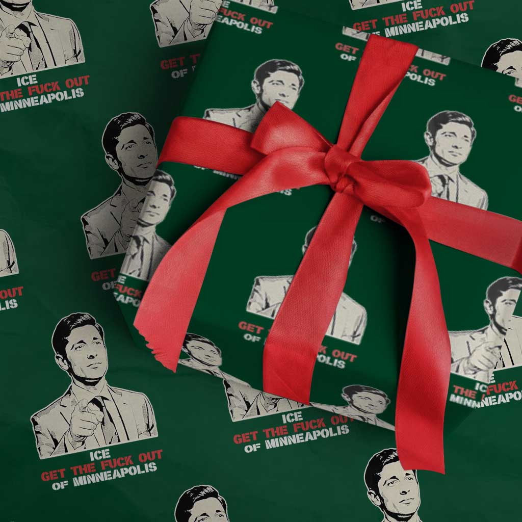 Get The F Out of Minneapolis Wrapping Paper Roll Mayor Jacob Saying Civil Resistance