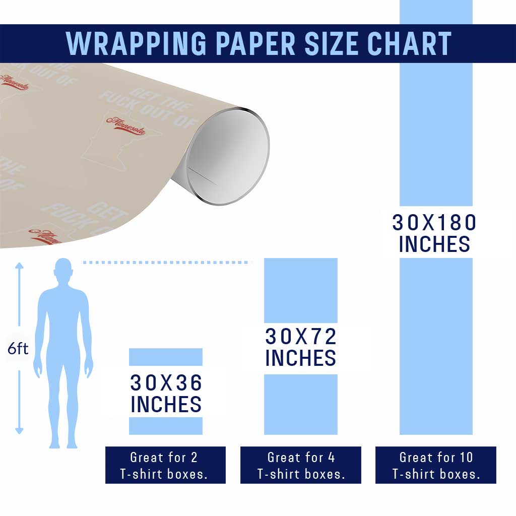 Get The F Out of Minnesota Protest Wrapping Paper Roll State Map Minneapolis Jan 8 2026 Justice Protest - Wonder Print Shop
