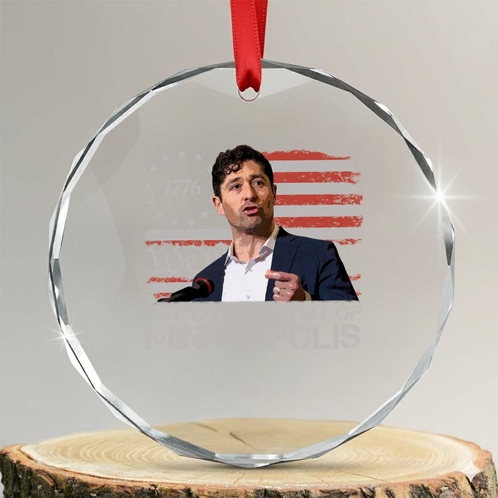 Get The Fuck Out Of Minneapolis Crystal Glass Ornament Mayor Resistance Protest Jacob Political