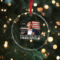 Get The Fuck Out Of Minneapolis Crystal Glass Ornament Mayor Resistance Protest Jacob Political