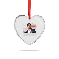 Get The Fuck Out Of Minneapolis Heart Crystal Glass Ornament Mayor Resistance Protest Jacob Political