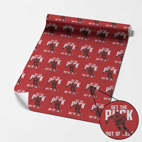 Get The Puck Out of Here Wrapping Paper Roll Sarcastic Ice Hockey Pun Humor
