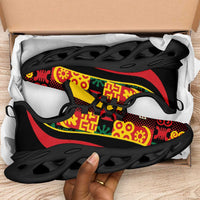 Ghana 2026 Football Clunky Sneakers Go Black Stars Adinkra Curve Stylized - Wonder Print Shop