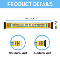 Ghana 2026 Football Personalized Soccer Scarf Go Black Stars