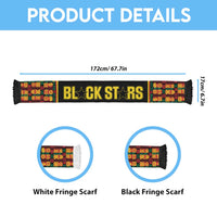 Ghana 2026 Football Soccer Scarf Go Black Stars Adinkra Pattern