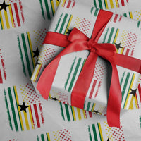 Ghana American Flag Wrapping Paper Roll Vintage Ghanaian Pride Heritage Graphic for Ghanaian Americans