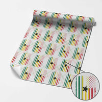 Ghana American Flag Wrapping Paper Roll Vintage Ghanaian Pride Heritage Graphic for Ghanaian Americans