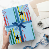 Ghana American Flag Wrapping Paper Roll Vintage Ghanaian Pride Heritage Graphic for Ghanaian Americans