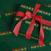Ghana Flag Wrapping Paper Roll Varsity Lettering Design Ghanaian Pride Heritage Graphic