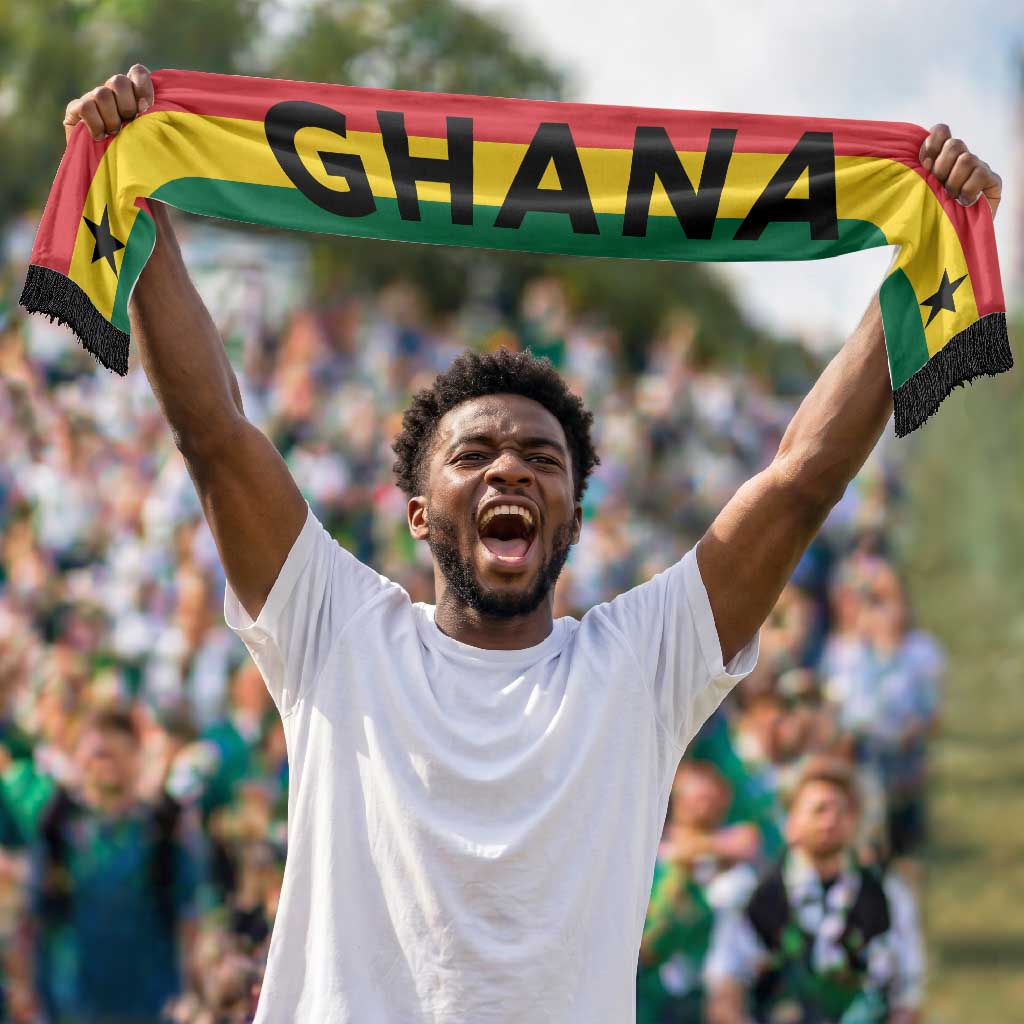 Ghana Football 2026 Soccer Scarf Flag Style