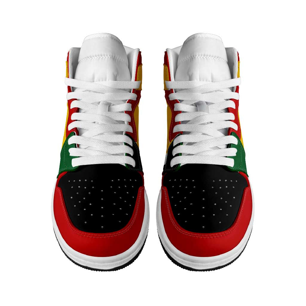 Ghana High Sneakers AJ1 Classic National Flag Style - Wonder Print Shop