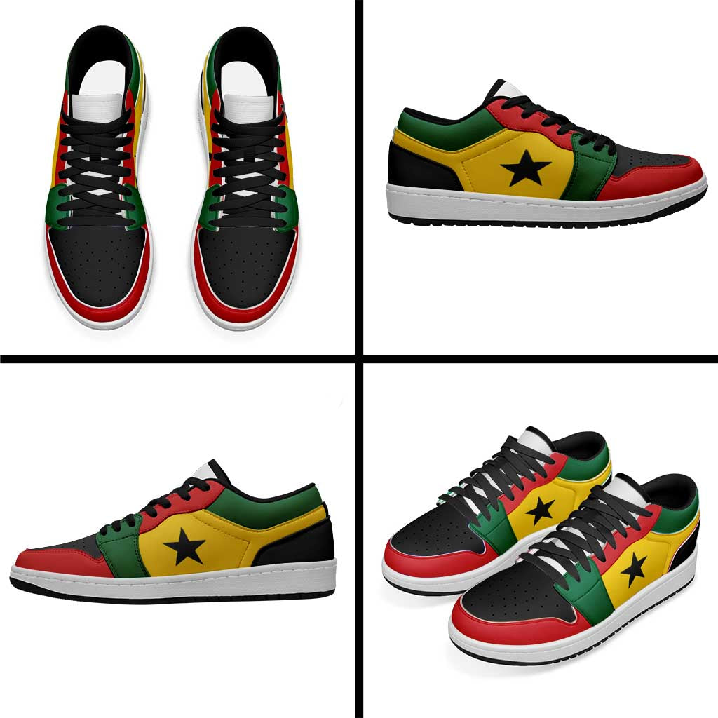 Ghana Low Sneakers Classic National Flag Style - Wonder Print Shop